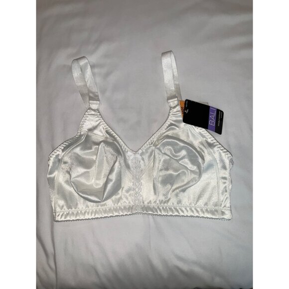 Bali Women's Double Support Wire-Free Bra, White 38DD #3820 - Picture 2 of 5